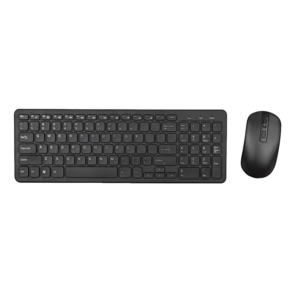 2.4G Multifunction Wireless Keyboard Mouse Desktop Laptop Accessories Black
