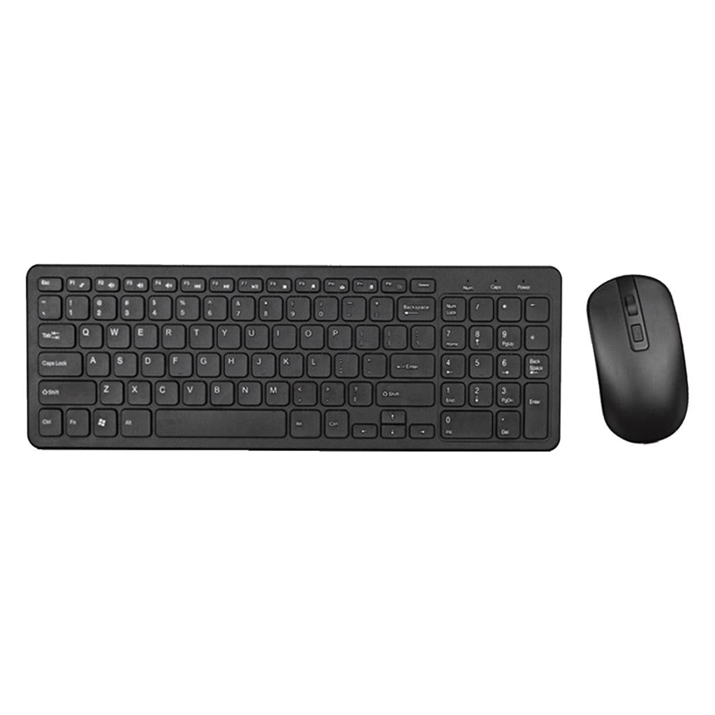 2.4G Multifunction Wireless Keyboard Mouse Desktop Laptop Accessories Black