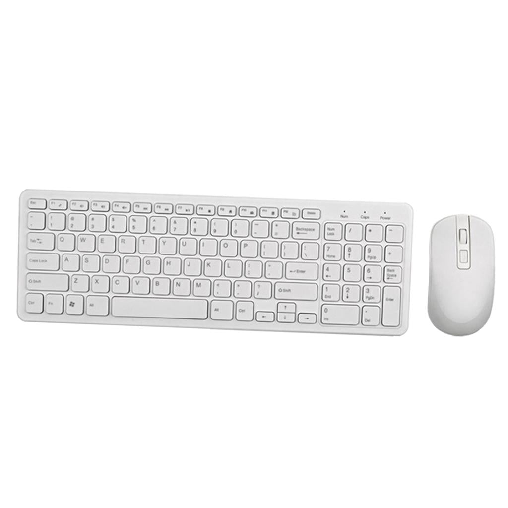 2.4G Multifunction Wireless Keyboard Mouse Desktop Laptop Accessories White