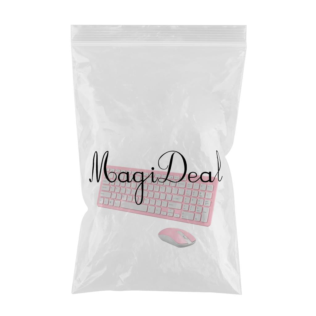 2.4G Multifunction Wireless Keyboard Mouse Desktop Laptop Accessories Pink