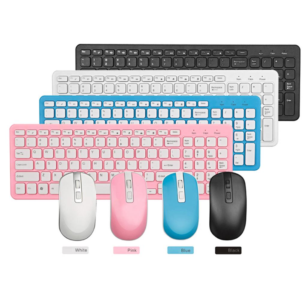 2.4G Multifunction Wireless Keyboard Mouse Desktop Laptop Accessories Blue