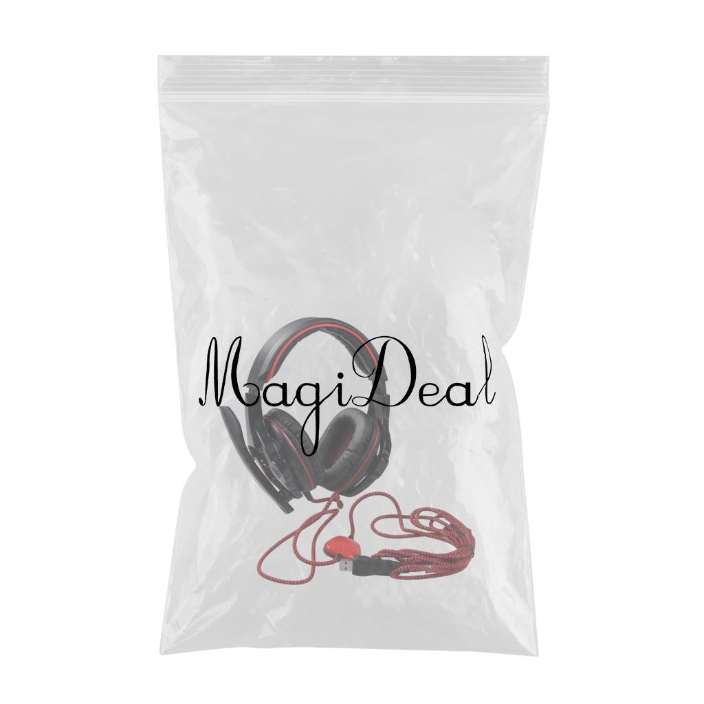 Gaming Headphones 7.1 Surround Sound Channel USB wired w/ microphone Red