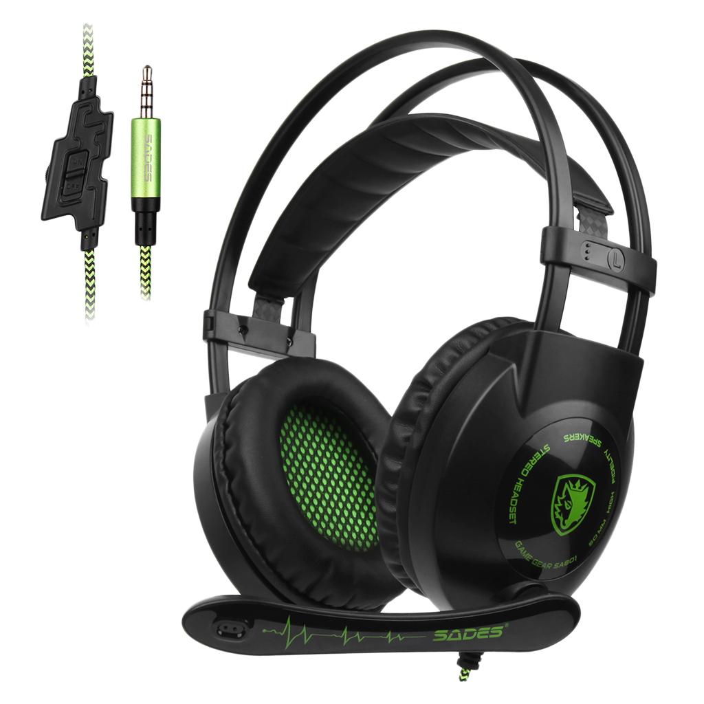 Universal 3.5mm Headset Earphone Headphone Ear-Cup Adjustable Microphone