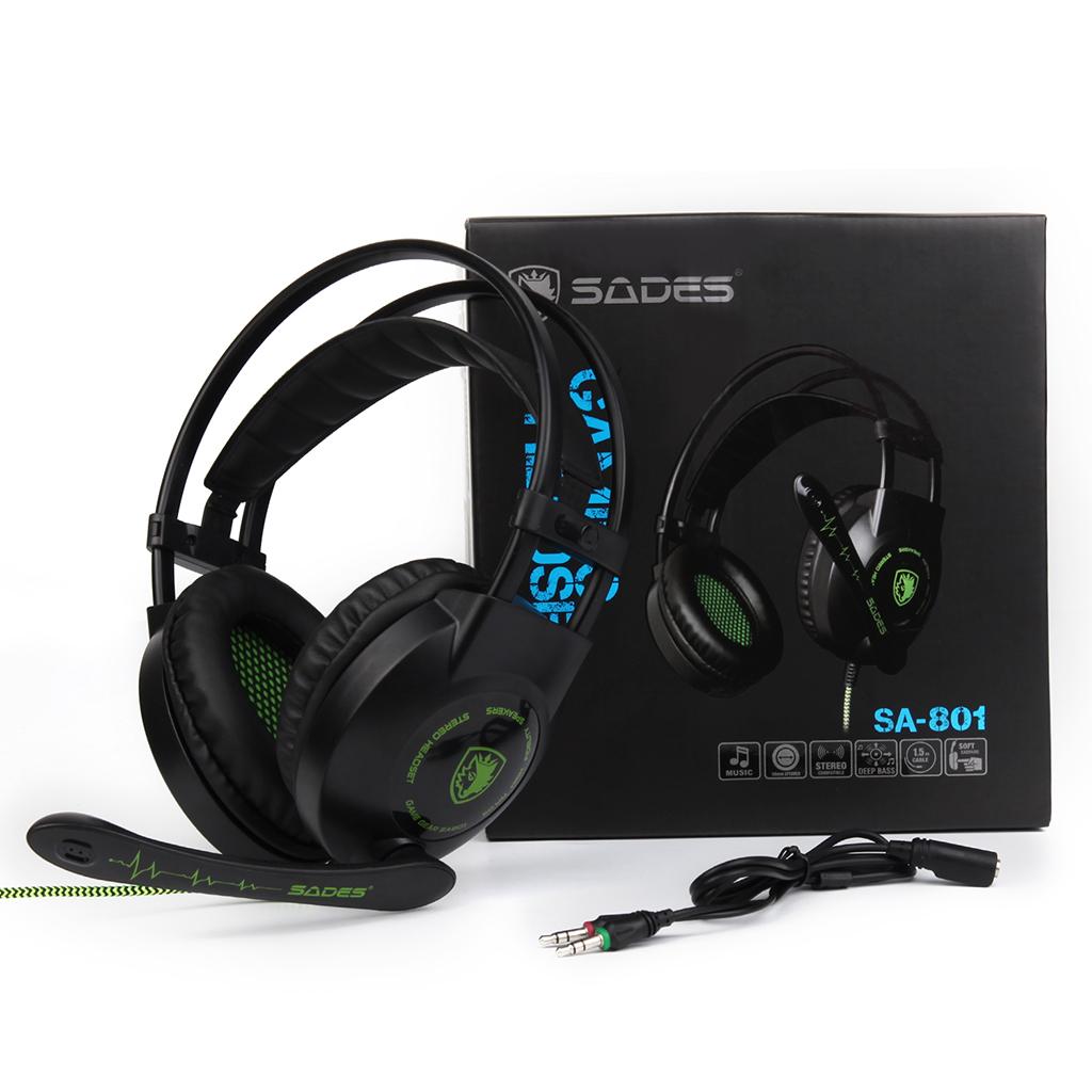 Universal 3.5mm Headset Earphone Headphone Ear-Cup Adjustable Microphone