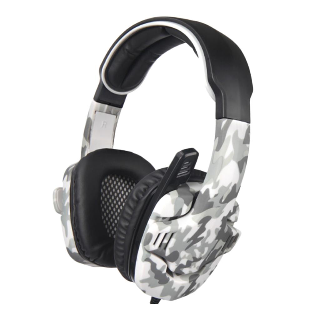 Universal 3.5mm Headset Earphone Headphone Adjustable Headhand New White