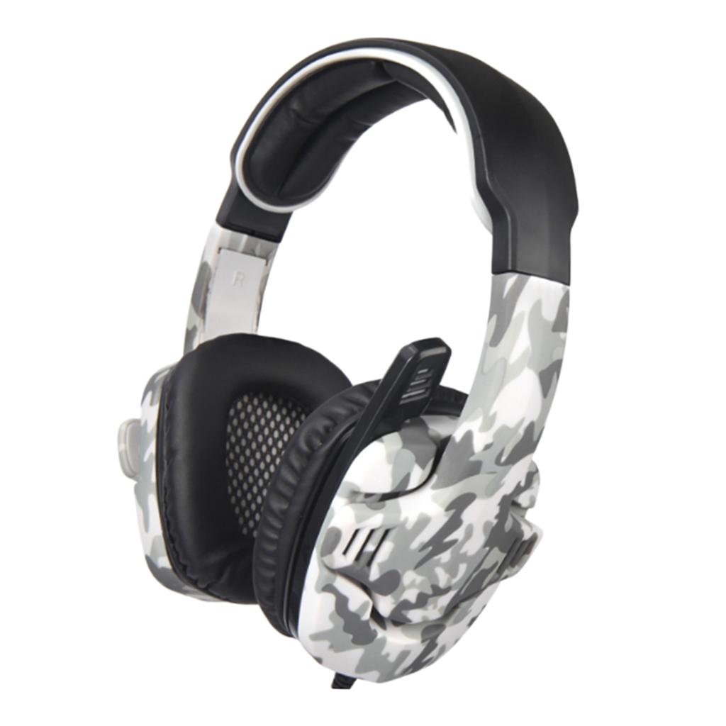 Universal 3.5mm Headset Earphone Headphone Adjustable Headhand New White