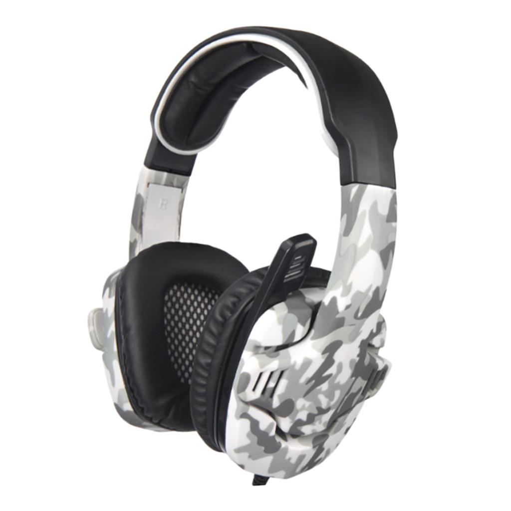 Universal 3.5mm Headset Earphone Headphone Adjustable Headhand New White