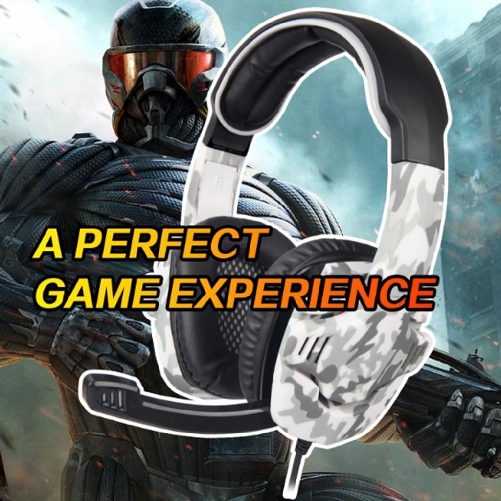 Universal 3.5mm Headset Earphone Headphone Adjustable Headhand New White