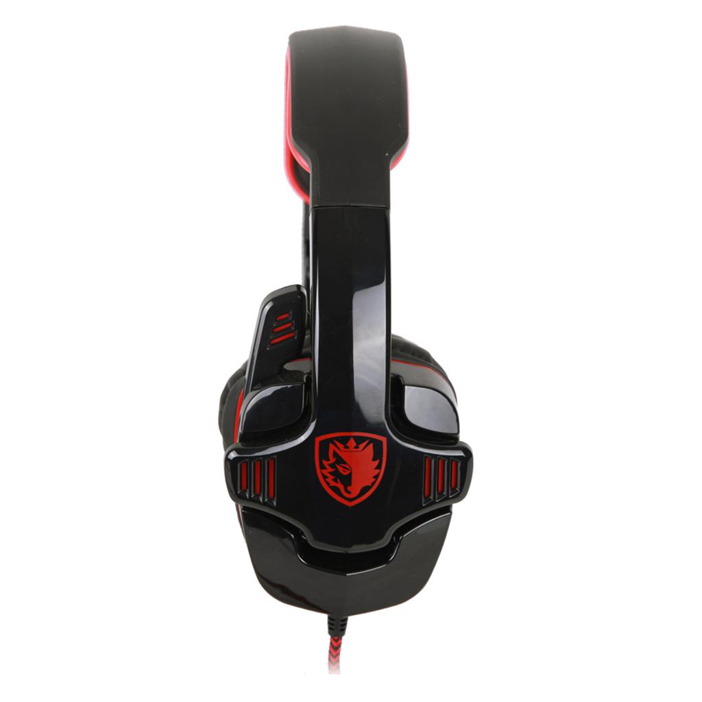 Universal 3.5mm Headset Earphone Headphone Adjustable Headhand New Red