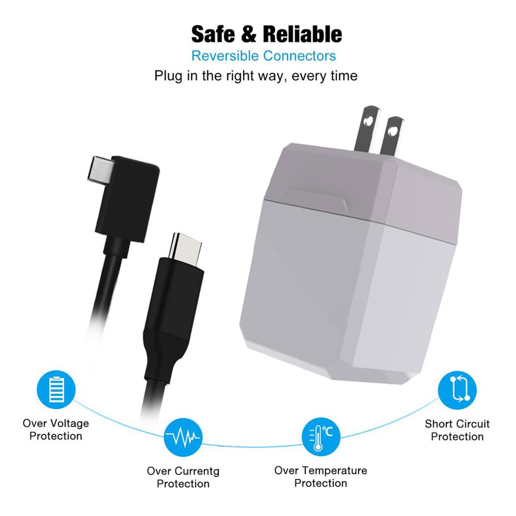 Travel US Plug AC Power Adapter HDMI USB3.0 USB-C Socket w/ Type-c Cable