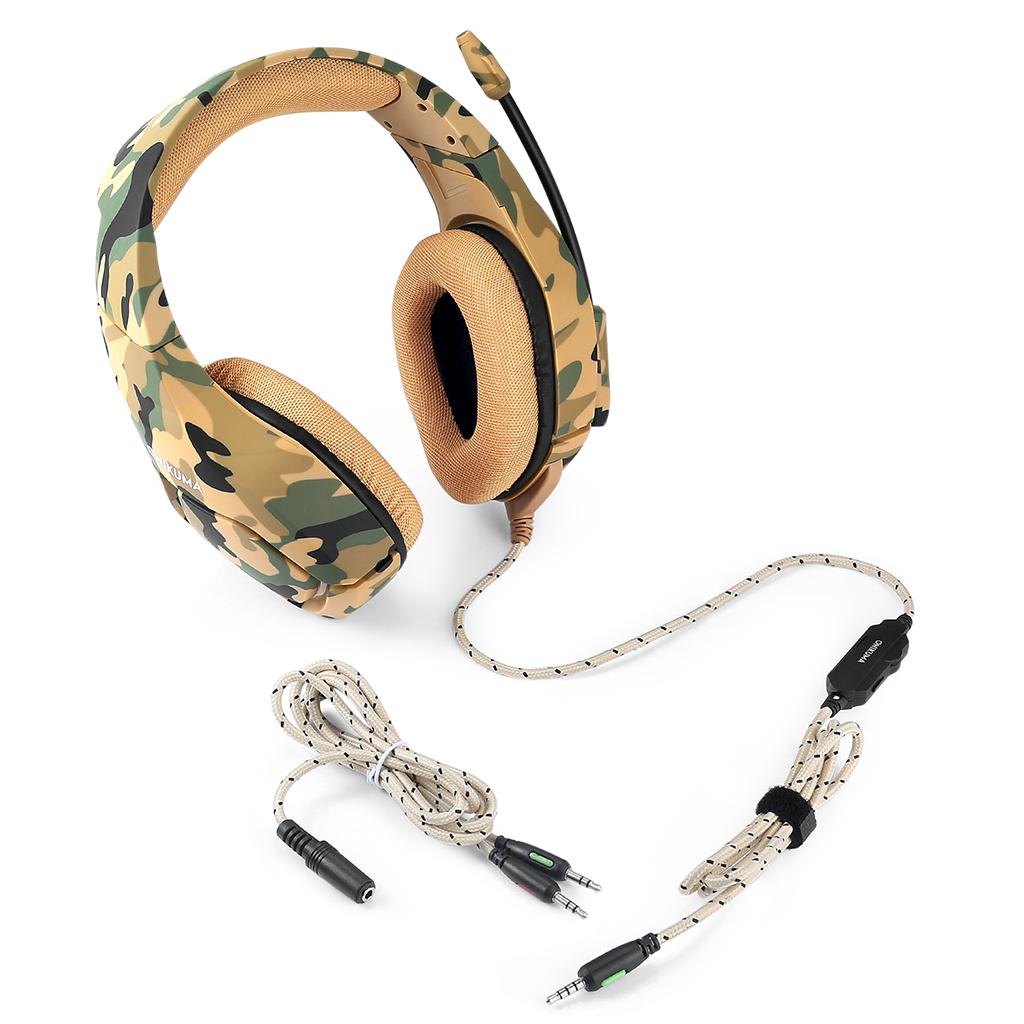 Over Ears Gaming Camouflage Headset Headphones Earphone For PS4 PC Xbox One Yellow