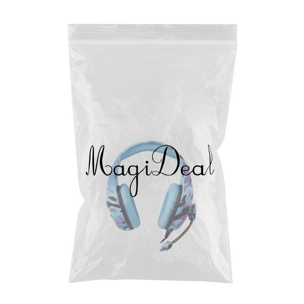 Over Ears Gaming Camouflage Headset Headphones Earphone For PS4 PC Xbox One Blue