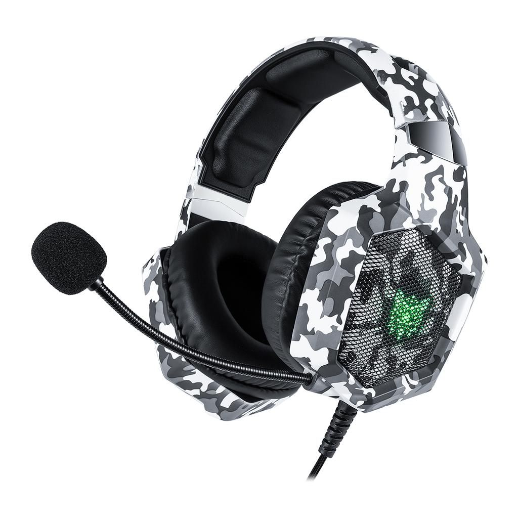 Over Ears Gaming Camouflage Headset Headphones Earphone For PS4 PC Xbox One White