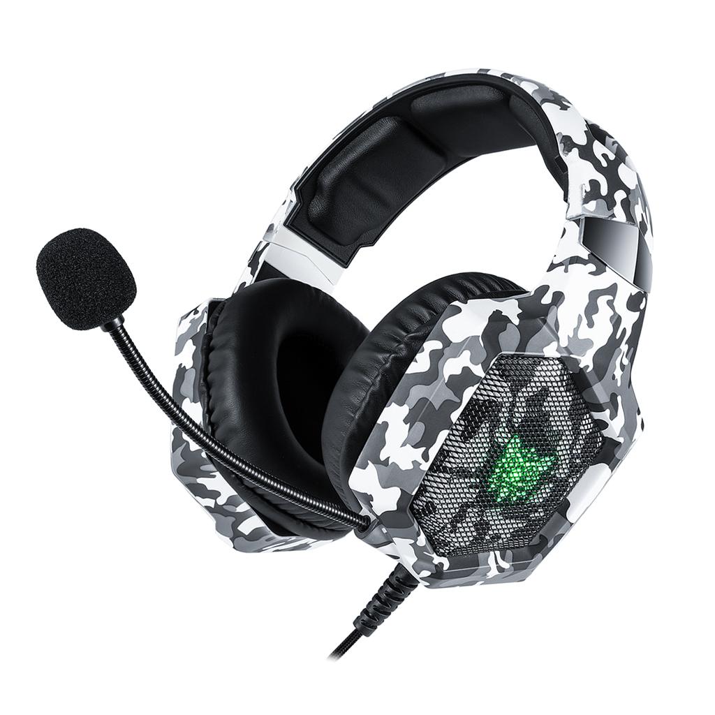 Over Ears Gaming Camouflage Headset Headphones Earphone For PS4 PC Xbox One White
