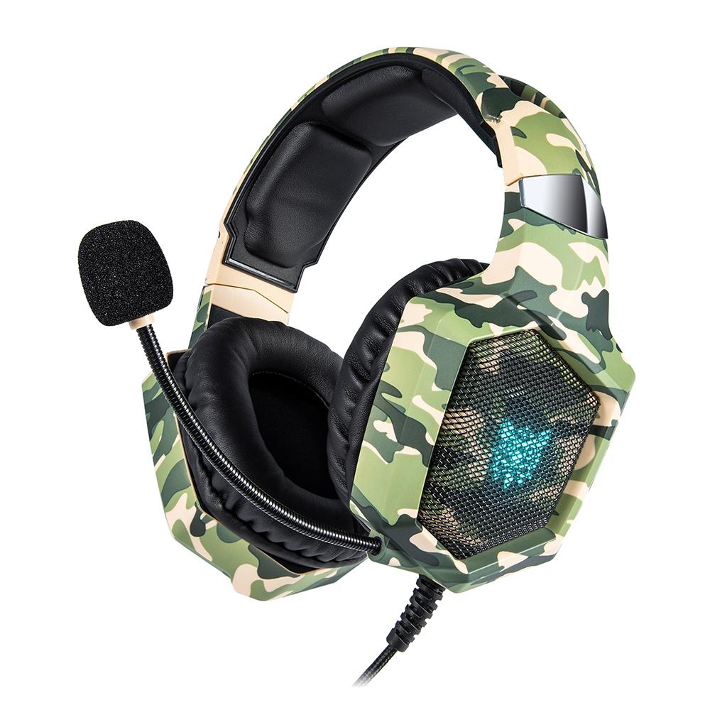 Over Ears Gaming Camouflage Headset Headphones Earphone For PS4 PC Xbox One Green
