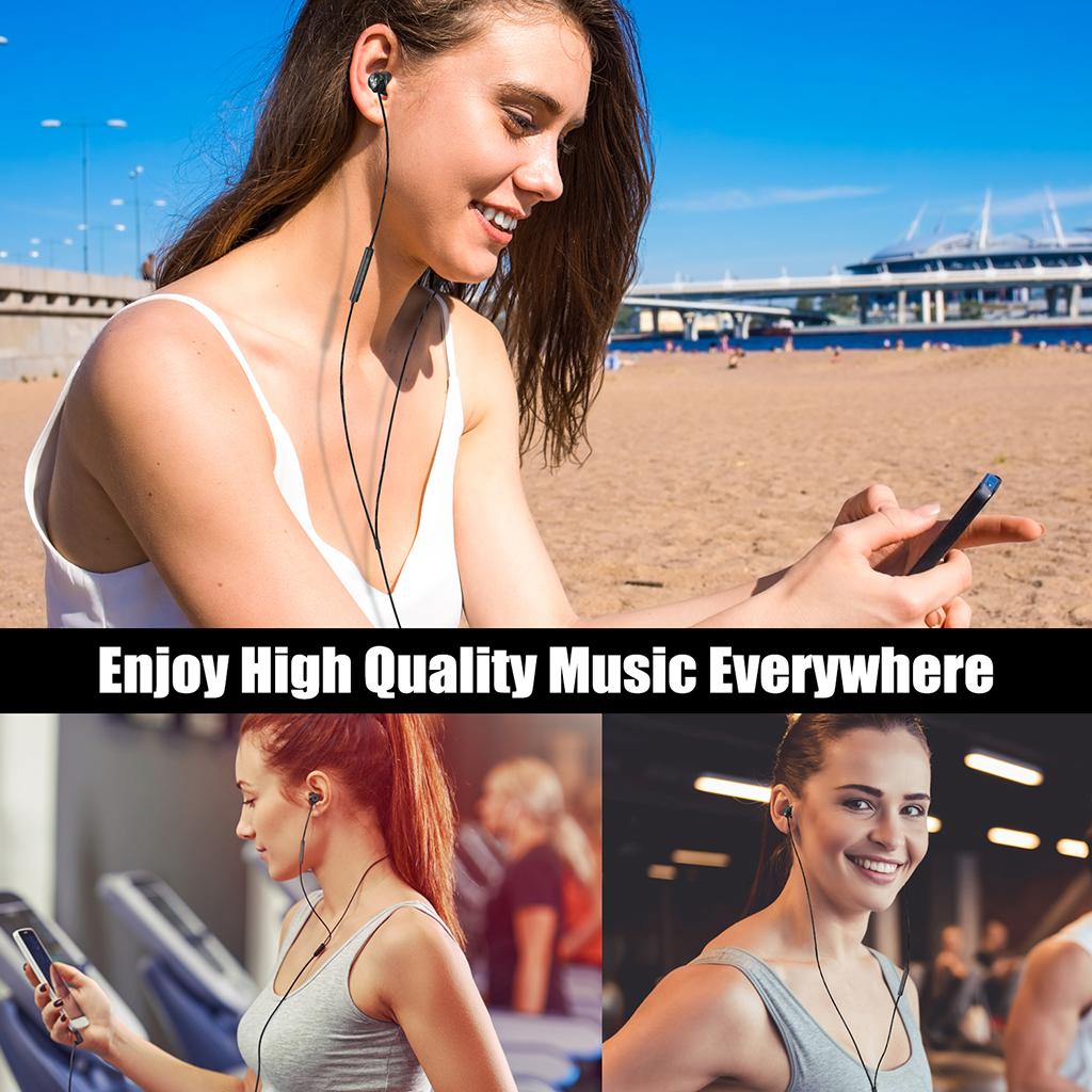 Wired 3.5mm Jack Earbuds Earphones In-Ear Stereo Headset With Microphone