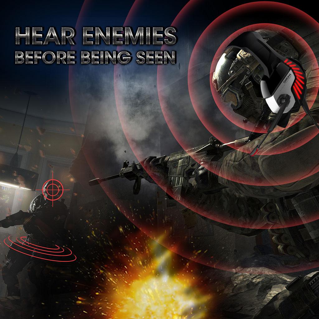 Wired 3.5mm Headphone Universal Gaming Headset Earpiece with Microphone Red