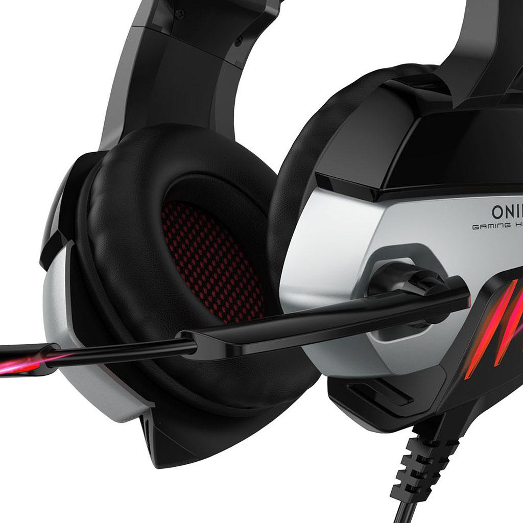 Wired 3.5mm Headphone Universal Gaming Headset Earpiece with Microphone Red