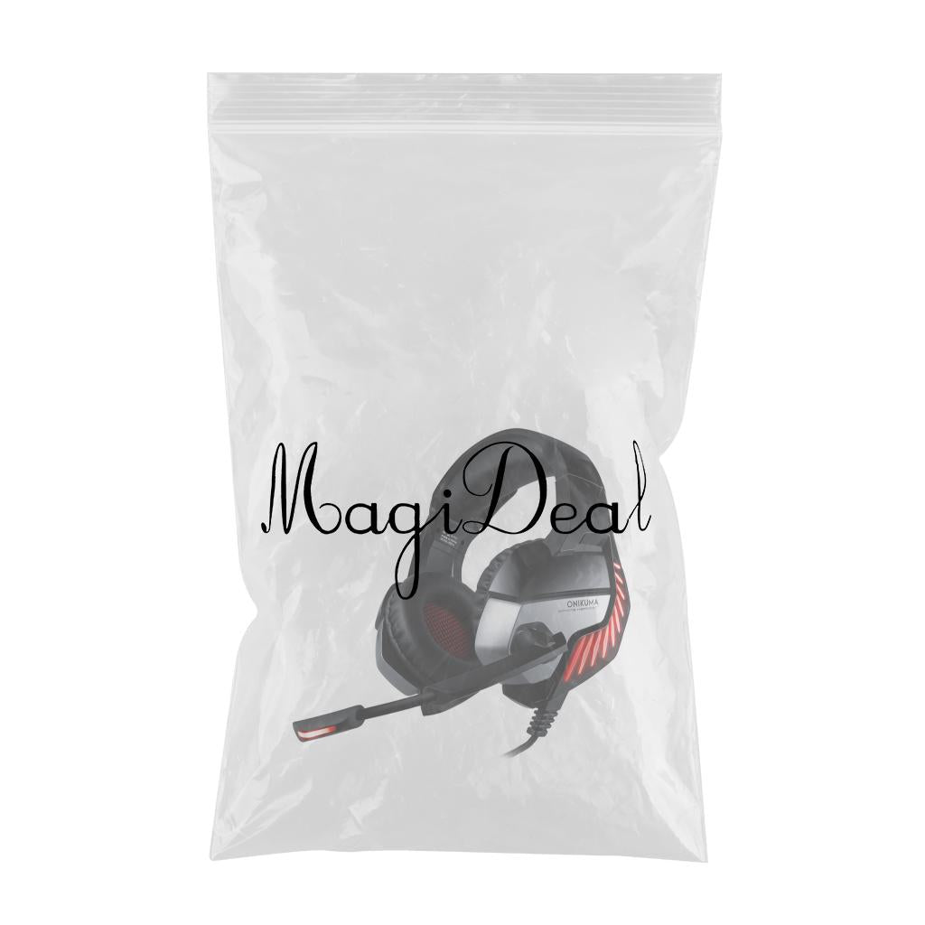 Wired 3.5mm Headphone Universal Gaming Headset Earpiece with Microphone Red