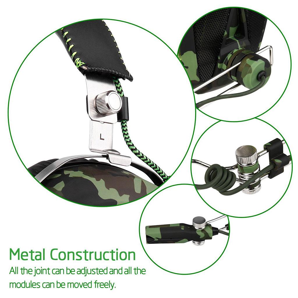 Sades7.1 Stereo Headsets Surround Sound Gaming headphones MIC Army Green