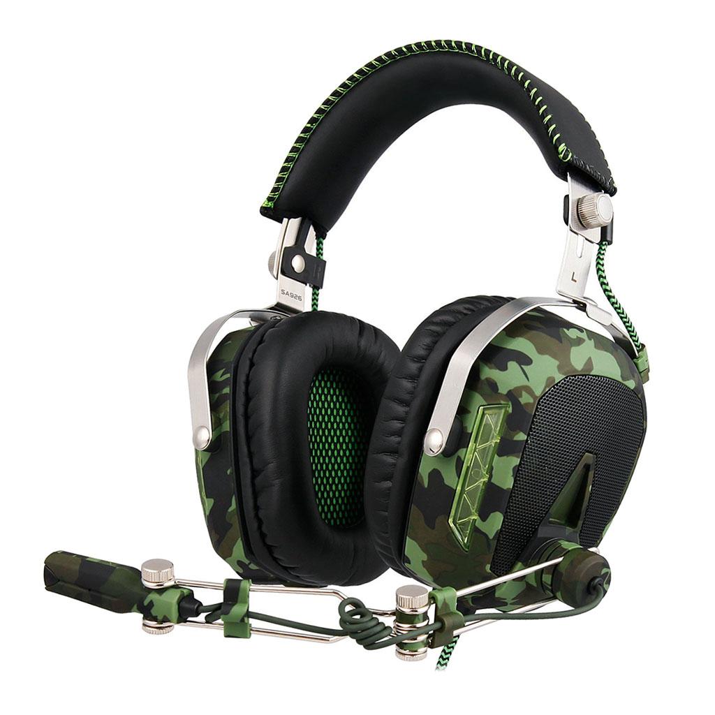 Sades7.1 Stereo Headsets Surround Sound Gaming headphones MIC Army Green