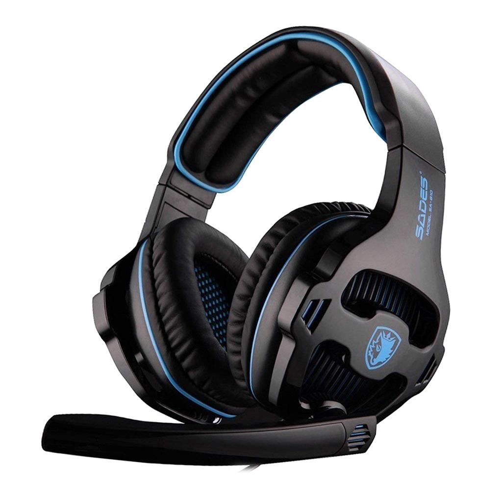 3.5mm LED Stereo Headsets Surround Sound Gaming headphones W/ MIC Black