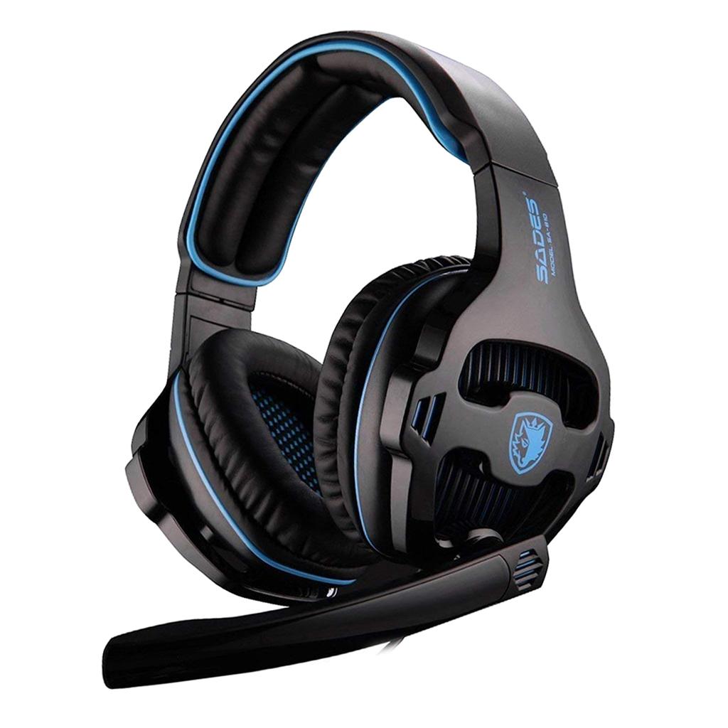 3.5mm LED Stereo Headsets Surround Sound Gaming headphones W/ MIC Black