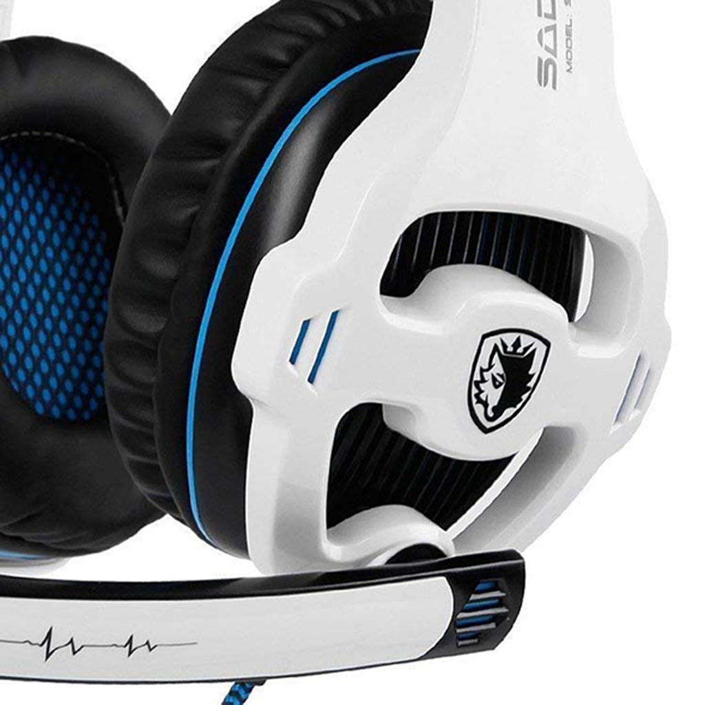 3.5mm LED Stereo Headsets Surround Sound Gaming headphones W/ MIC White