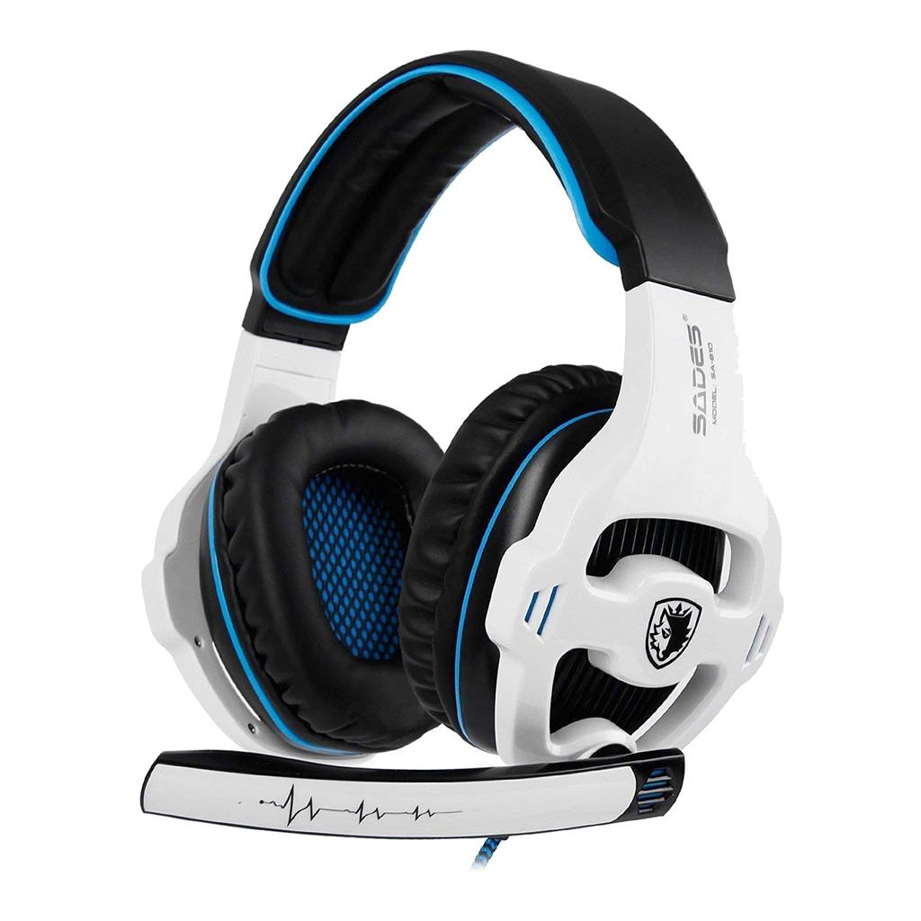 3.5mm LED Stereo Headsets Surround Sound Gaming headphones W/ MIC White