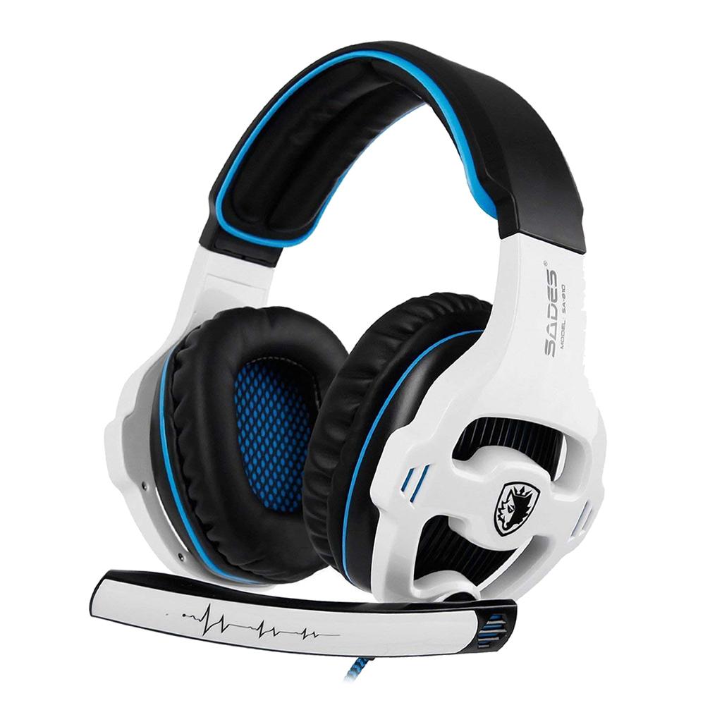 3.5mm LED Stereo Headsets Surround Sound Gaming headphones W/ MIC White