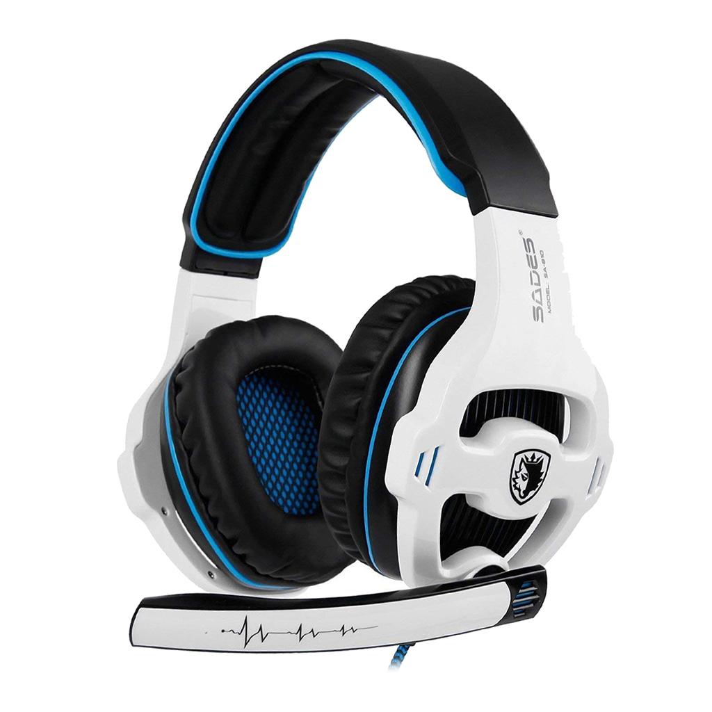 3.5mm LED Stereo Headsets Surround Sound Gaming headphones W/ MIC White