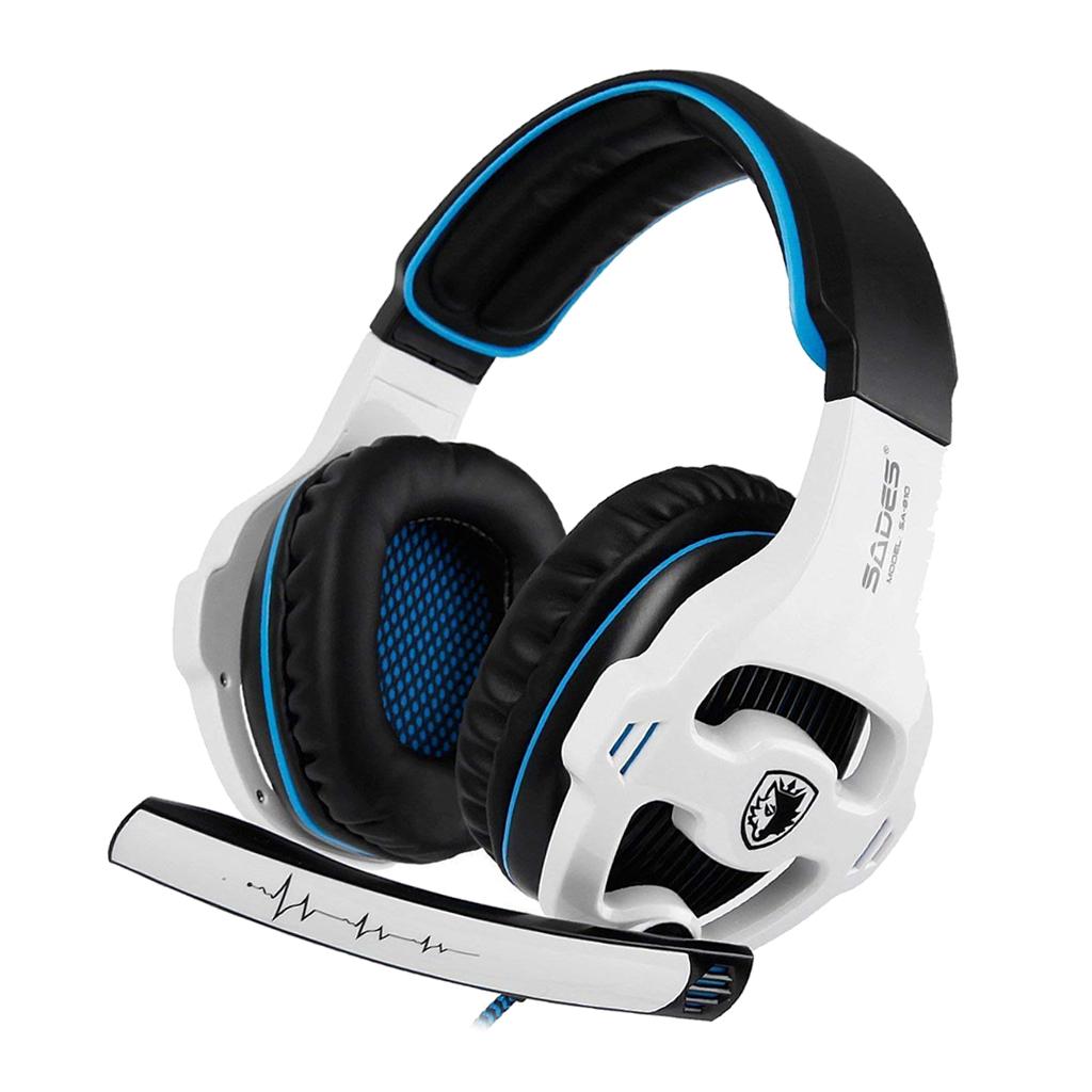 3.5mm LED Stereo Headsets Surround Sound Gaming headphones W/ MIC White