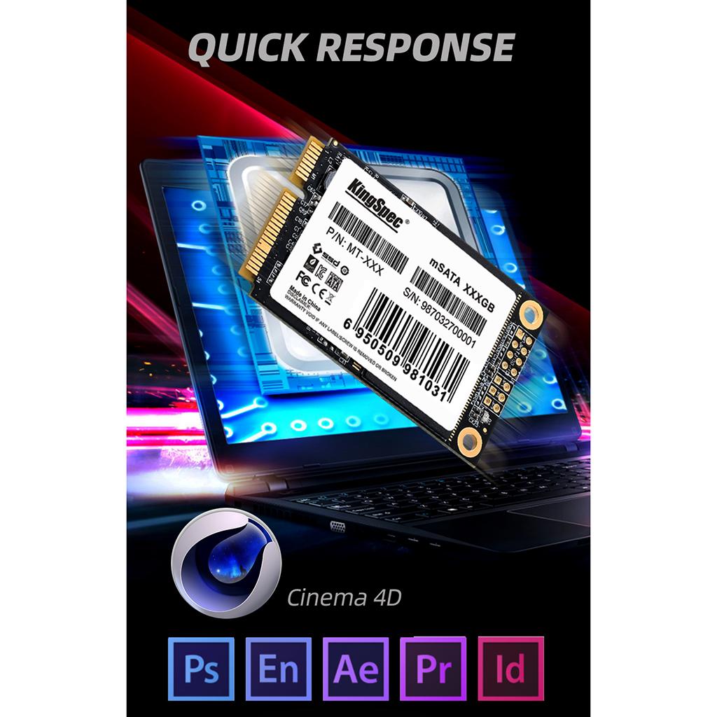 mSATA Internal Solid State Drive SATAIII TLC SSD Hard Drive for Laptop 64GB