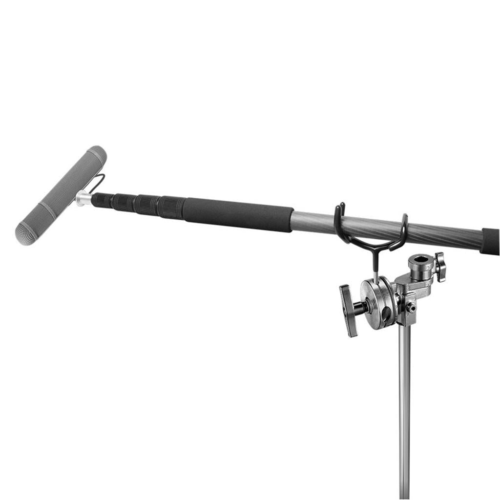 Black Microphone Yoke Boom Pole Holder Stand Cradle For C-Stand Mic Stand