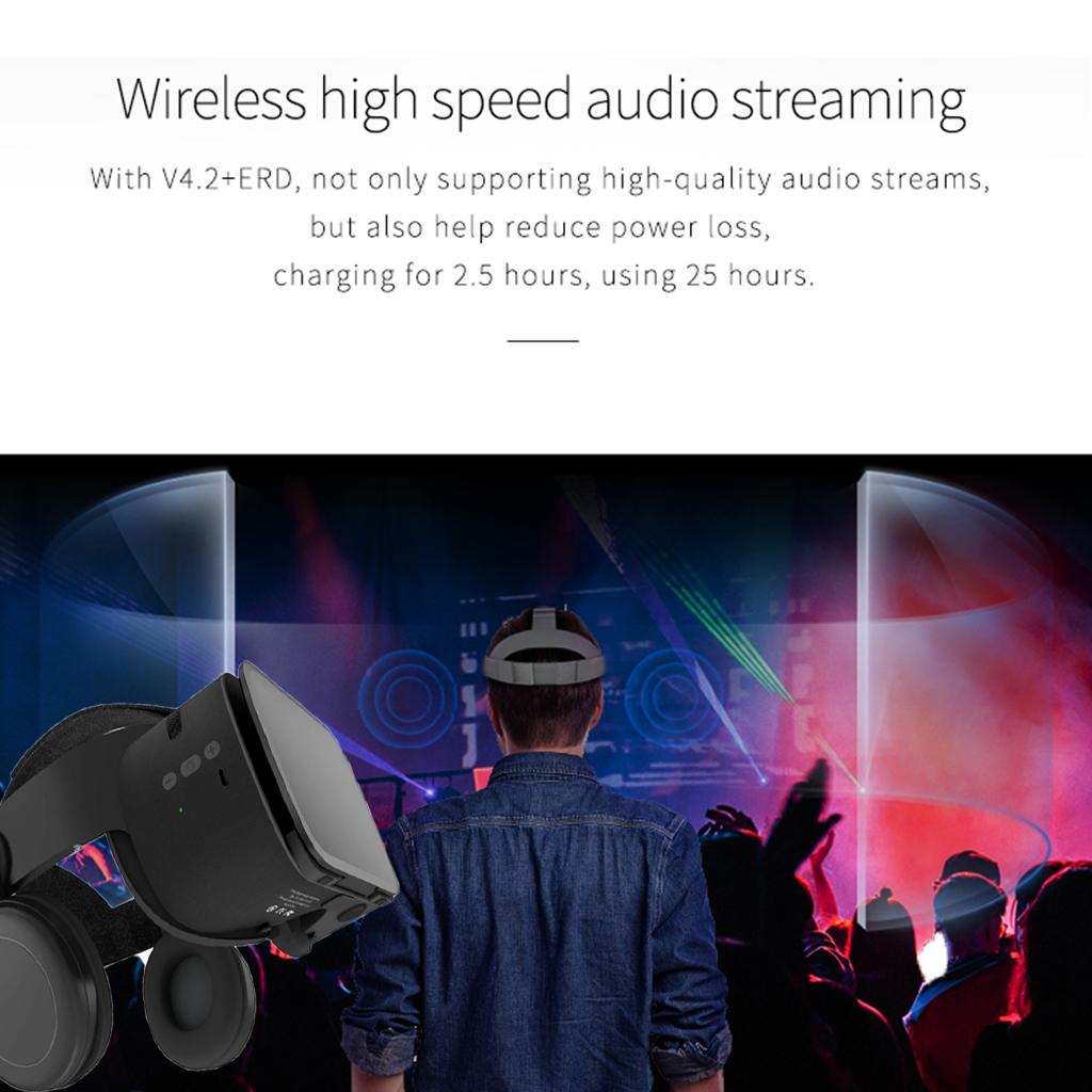 3D VR Glasses Virtual Reality for iPhone Android Smart Phone Goggles Black