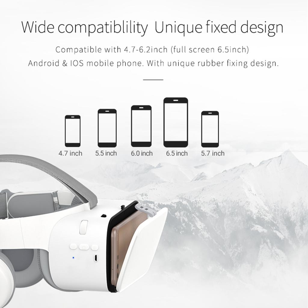 3D VR Glasses Virtual Reality for iPhone Android Smart Phone Goggles White