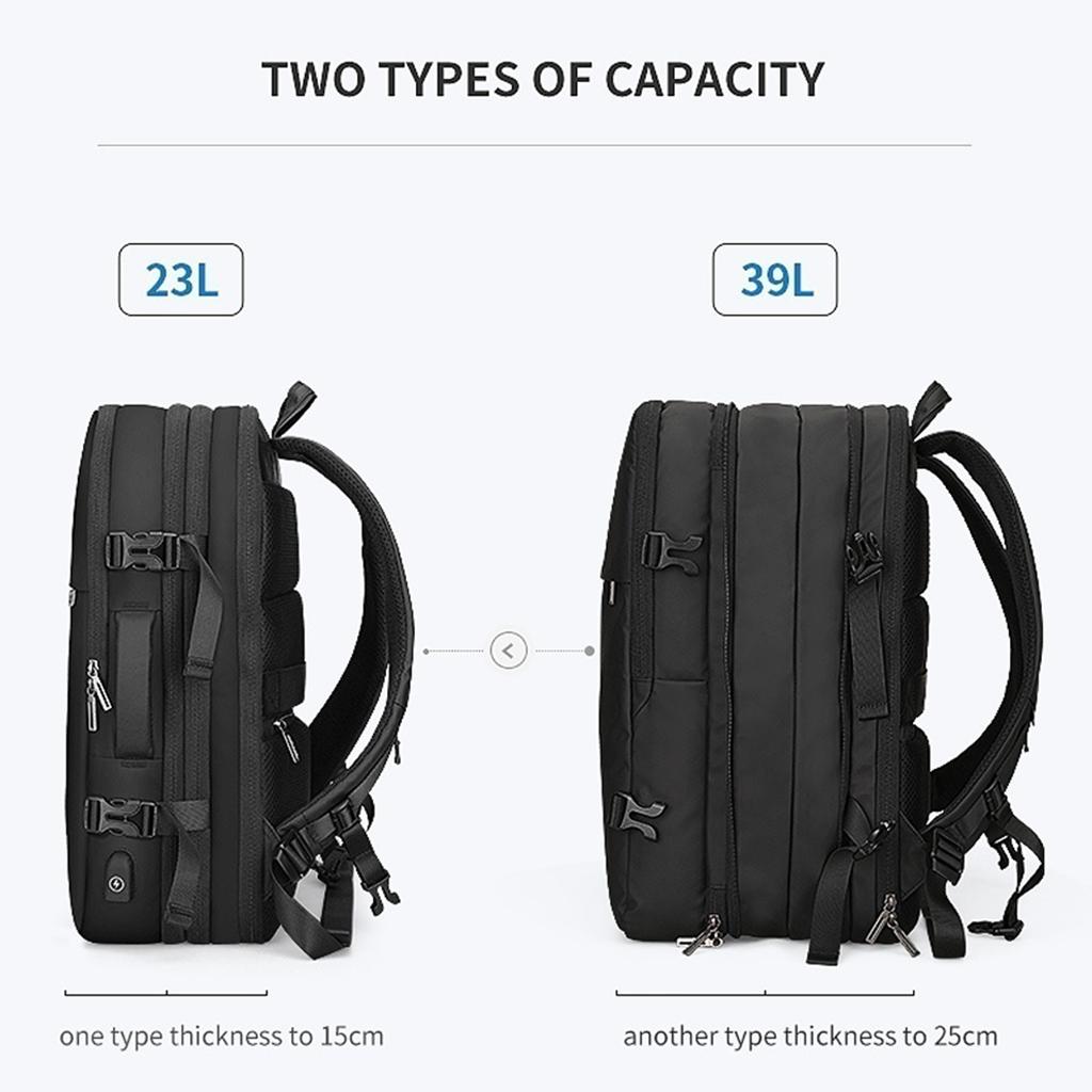Fashion School Business Backpack for 17" Laptop Bags w/ USB Charging Port