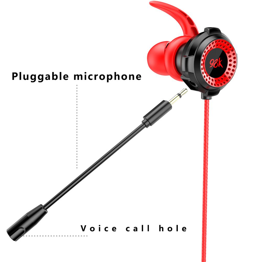Dynamic Deep Bass 3.5mm Earphone Earbud with Mic For Gaming Tablet Game