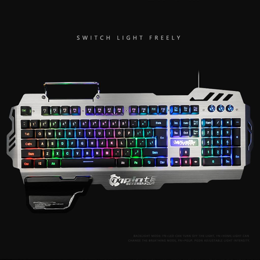 PK-900 Gaming Keyboard Backlight w/Mobile Phone Stand Holder for Laptop PC