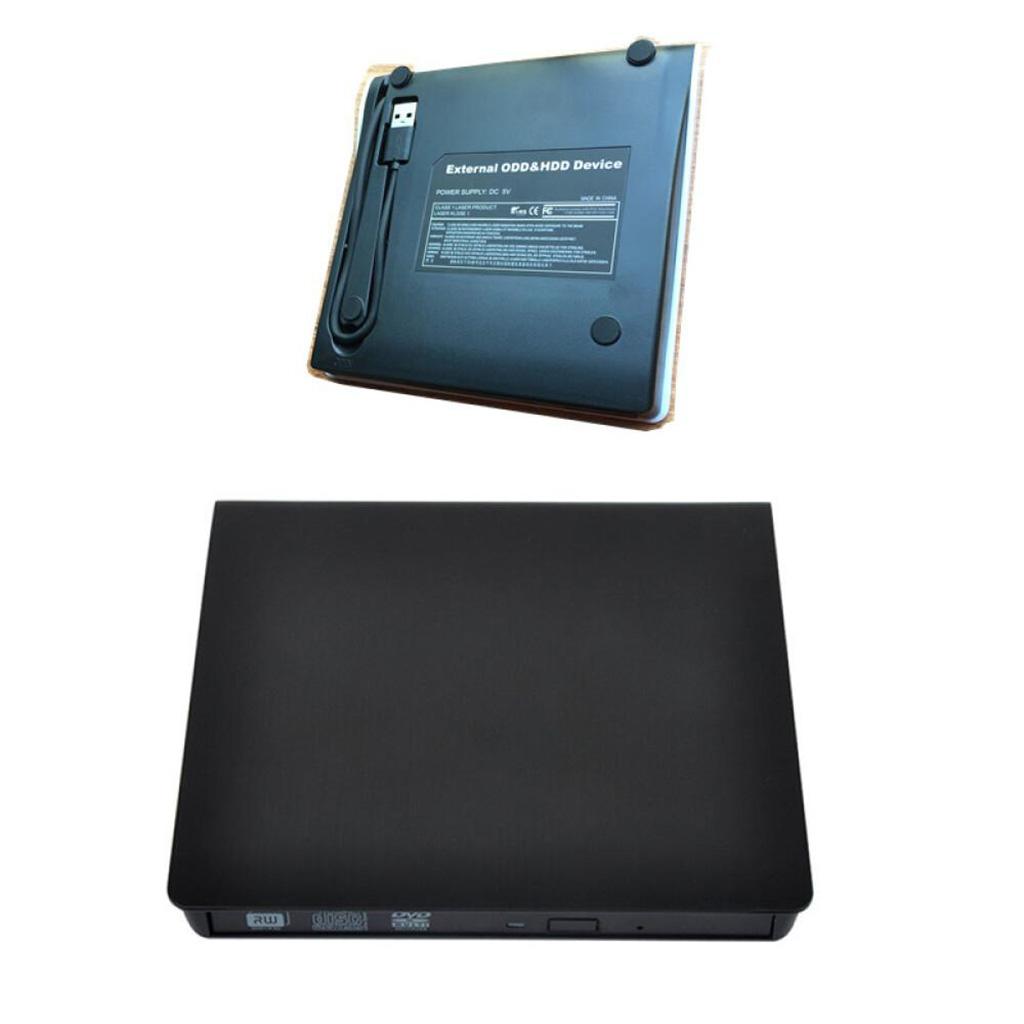 External Optical Drive USB 3.0 CD/DVD ROW Burner for Windows Laptop PC Black