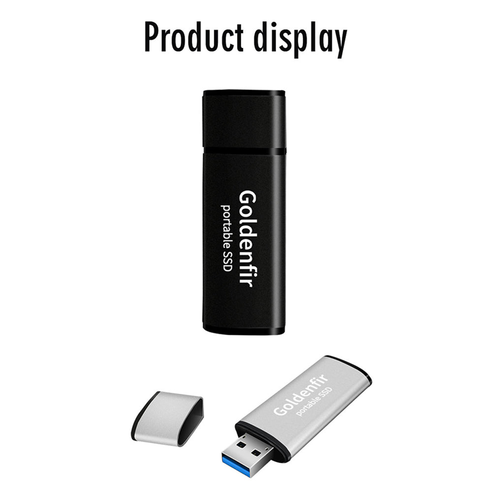 Goldenfir Portable Solid State Drive USB 3.0 External SSD Drive Black 128GB