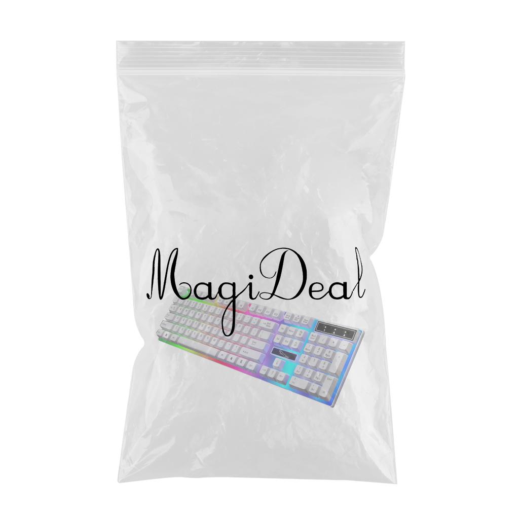 LED Illuminated USB 2.0 Game Keyboard Universal Mechanical Keyboard White