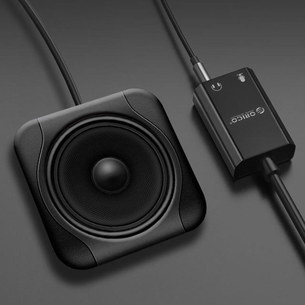 Drive-free Dual Channels USB Audio Adapter External Stereo Sound Card