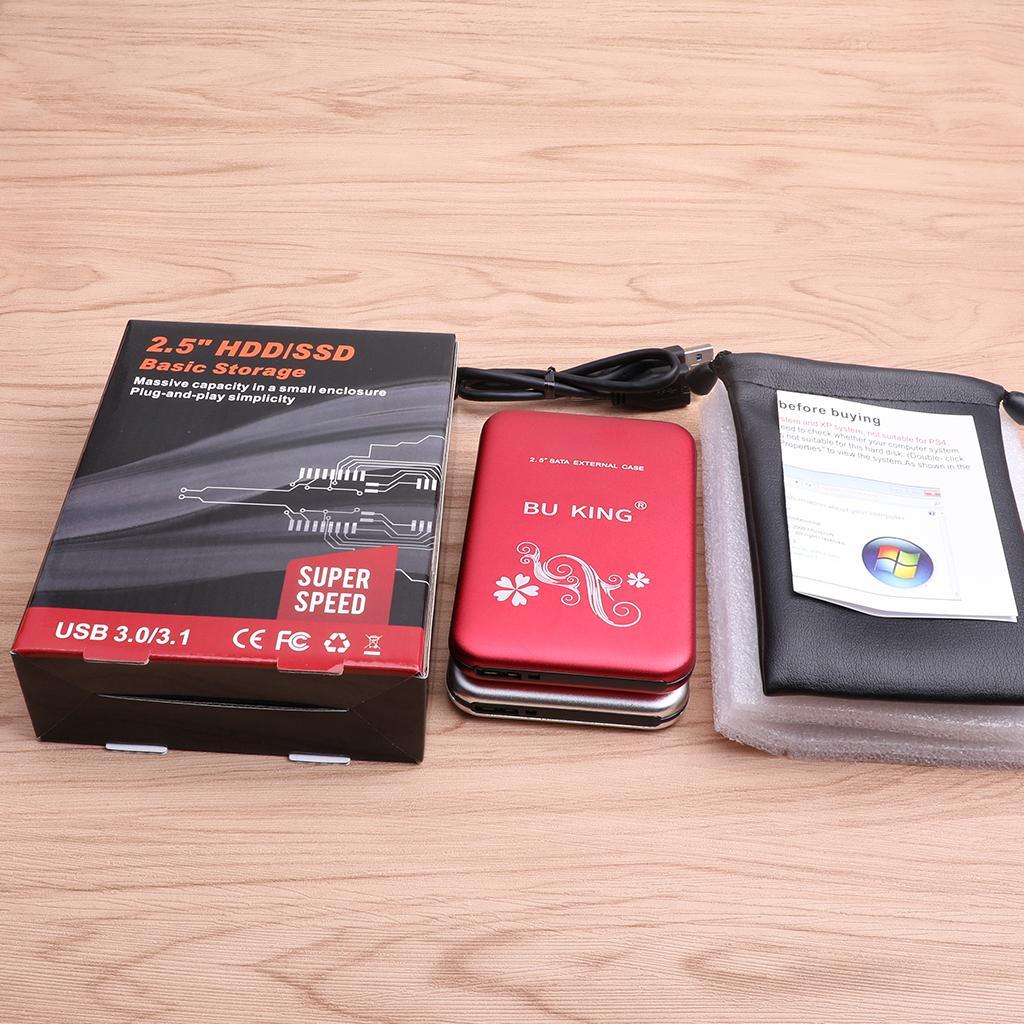 BUKING Portable 2.5'' Mobile HDD USB 3.0 External Hard Disk Drive 60G Silver