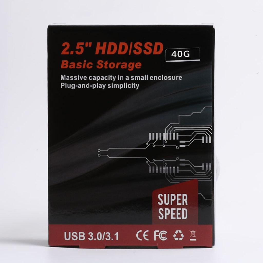 40G External 2.5" USB 3.0 Hard Disk Drive HDD SATA for Notebook Laptop Red