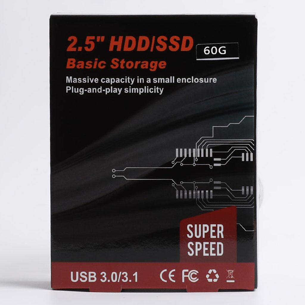 60G External 2.5" USB 3.0 Hard Disk Drive HDD SATA for Notebook Laptop Red