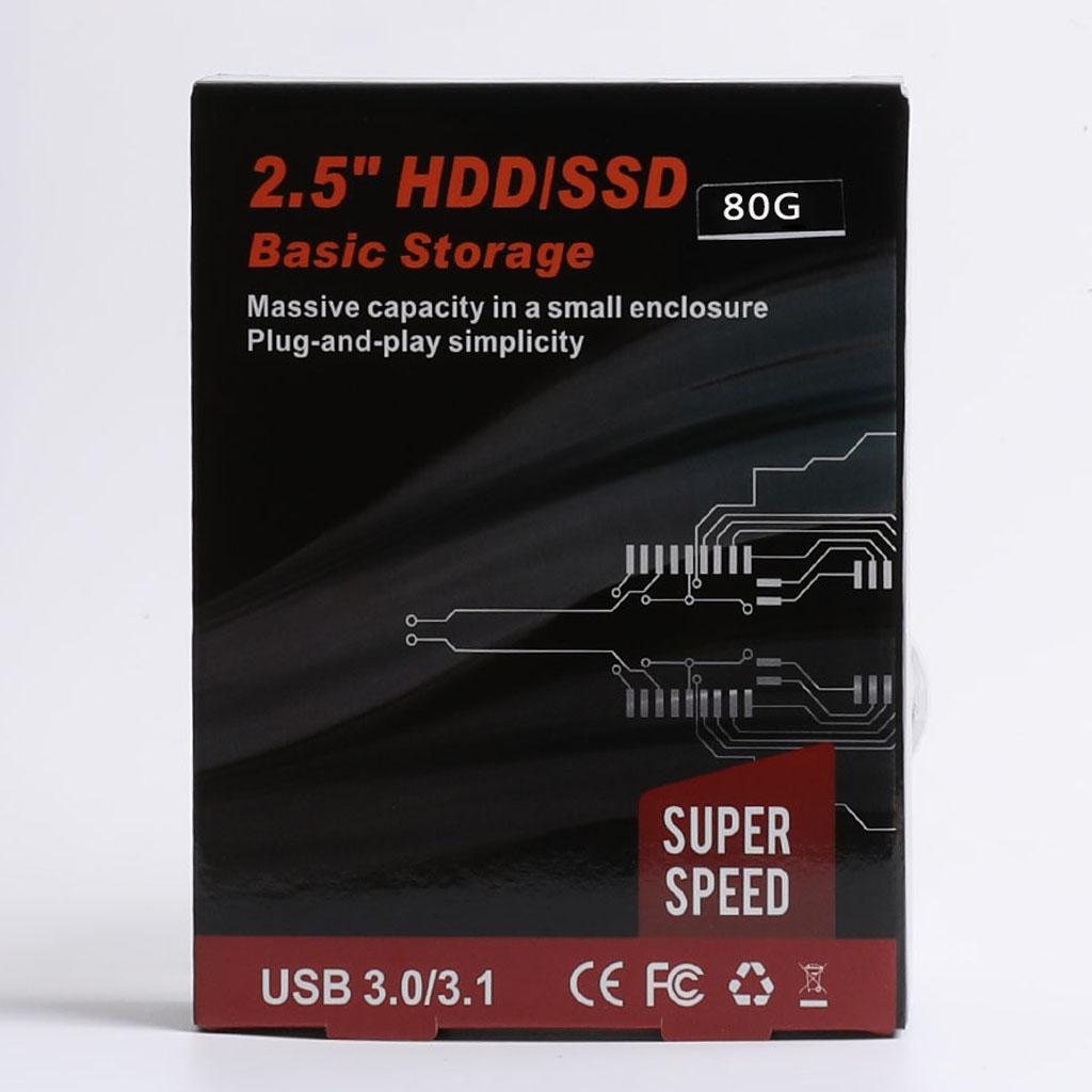 80GB External 2.5" USB 3.0 Hard Disk Drive HDD SATA for Notebook Laptop Red