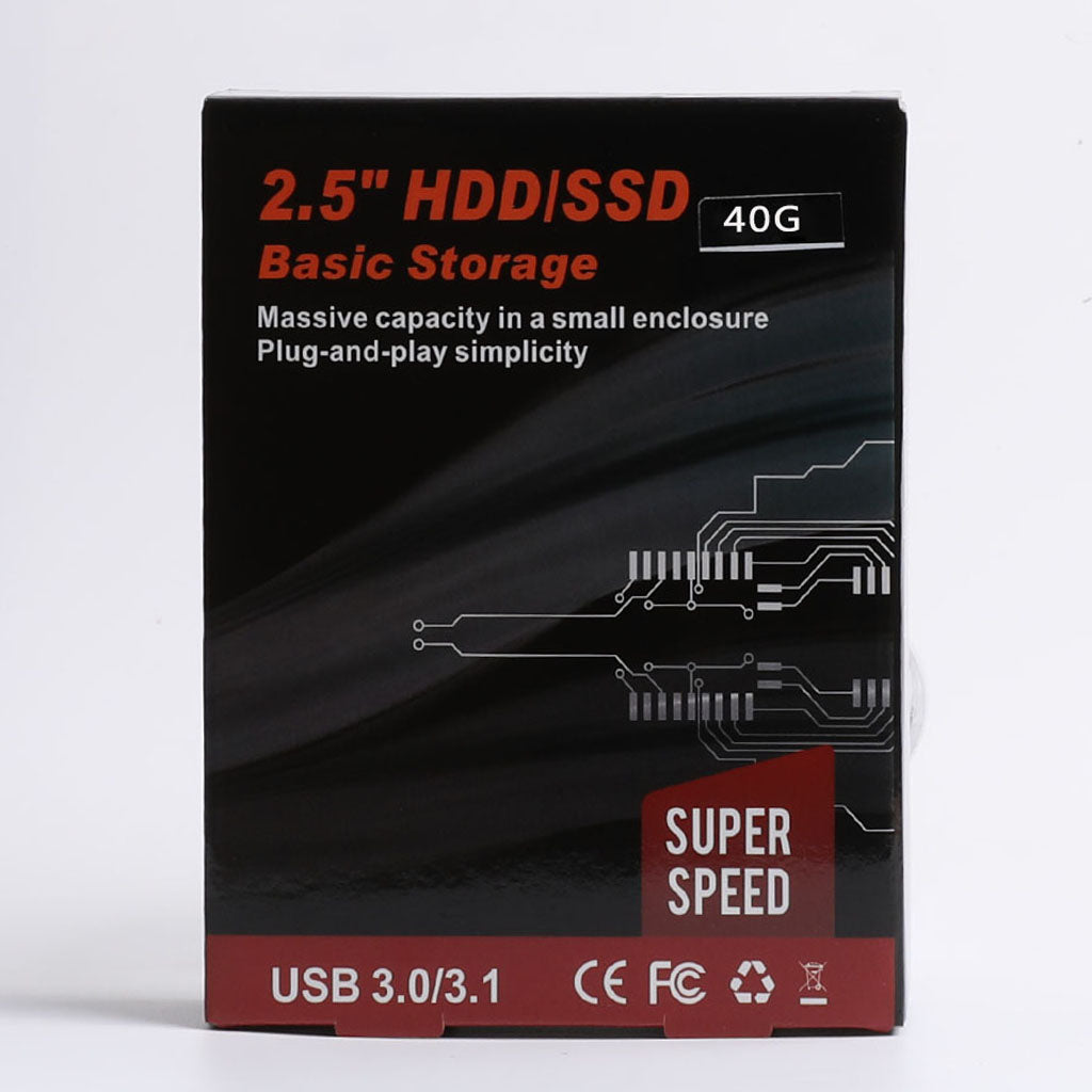 2.5" 40GB External Portable SATA USB Hard Drive Disk HDD SSD Enclosure