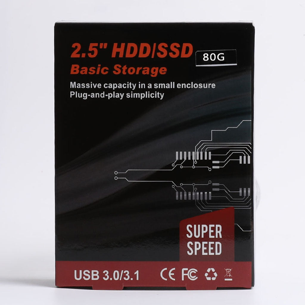 2.5" 80 GB External SATA USB Hard Drive Disk HDD SSD Enclosure Case New
