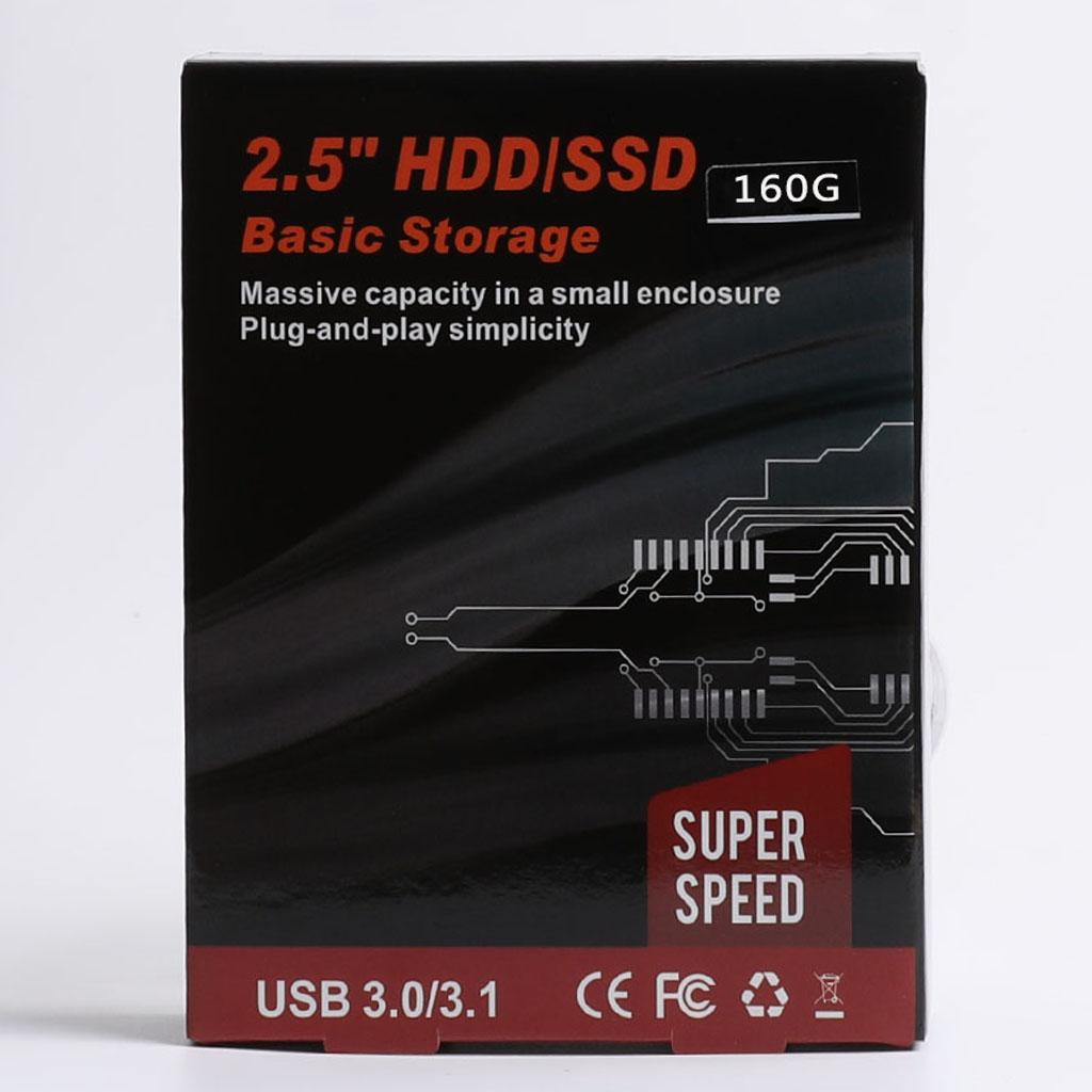 2.5" 160GB External SATA USB 3.0 Hard Drive Disk HDD SSD Enclosure New